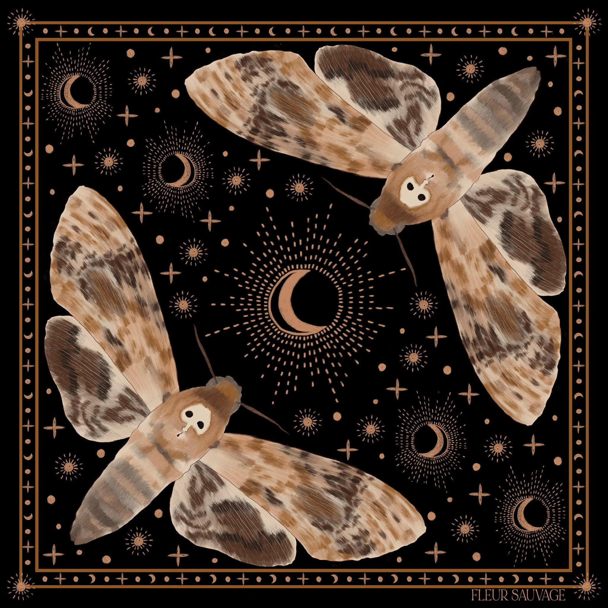 Silence of the Moths Scarf 90 | Fleur Sauvage Design