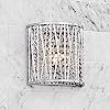 Woven Laser Cut Modern Wall Light Sconce Chrome Hardwired 7 1/2" High Fixture Crystal Accents for... | Amazon (US)