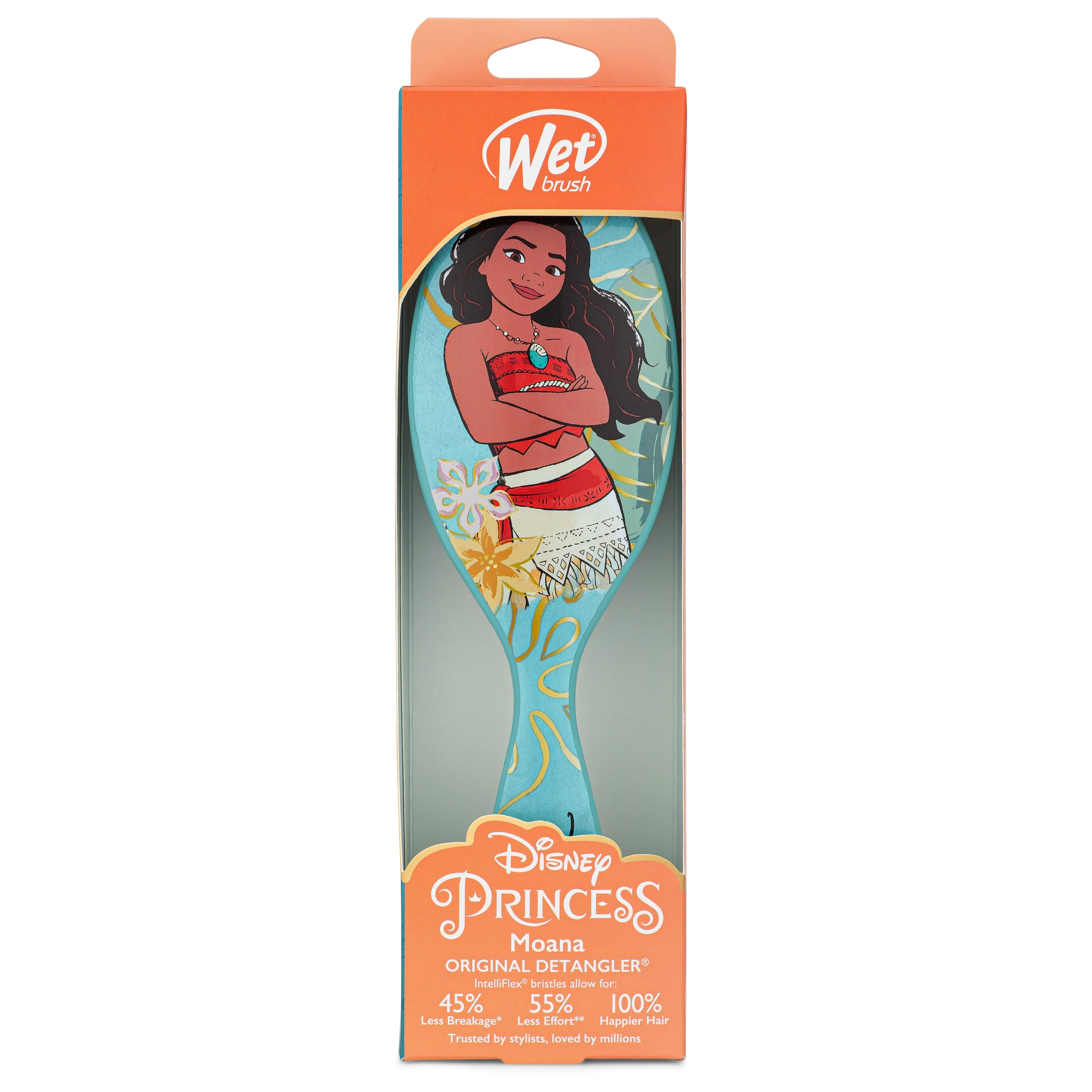 Wet Brush Original Detangler Hair Brush, For Wet or Dry Hair, Disney Collection, Moana | Walmart (US)