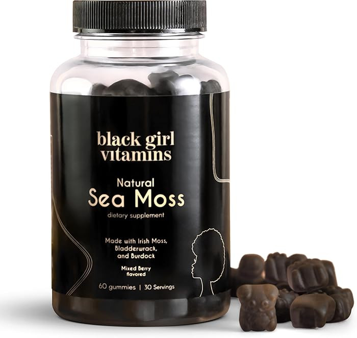 Black Girl Vitamins - Irish Sea Moss Gummies - SeaMoss + Bladderwrack & Burdock - 92 Minerals for... | Amazon (US)
