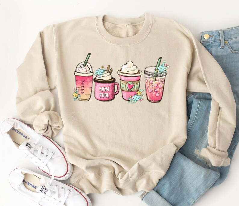 Mothers Day Gift Coffee Mug Sweatshirt Women Cute Mama Shirt | Etsy | Etsy (US)