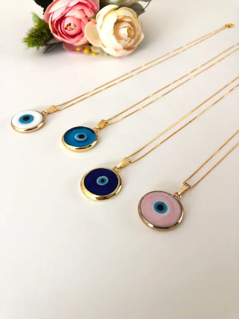 Murano Evil Eye Necklace, Evil Eye Jewelry, Glass Murano Bead, Handmade Evil Eye Charm Necklace, ... | Etsy (US)