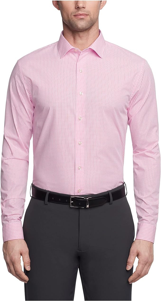 Kenneth Cole Unlisted Men's Dress Shirt Slim Fit Checks and Stripes (Patterned) | Amazon (US)