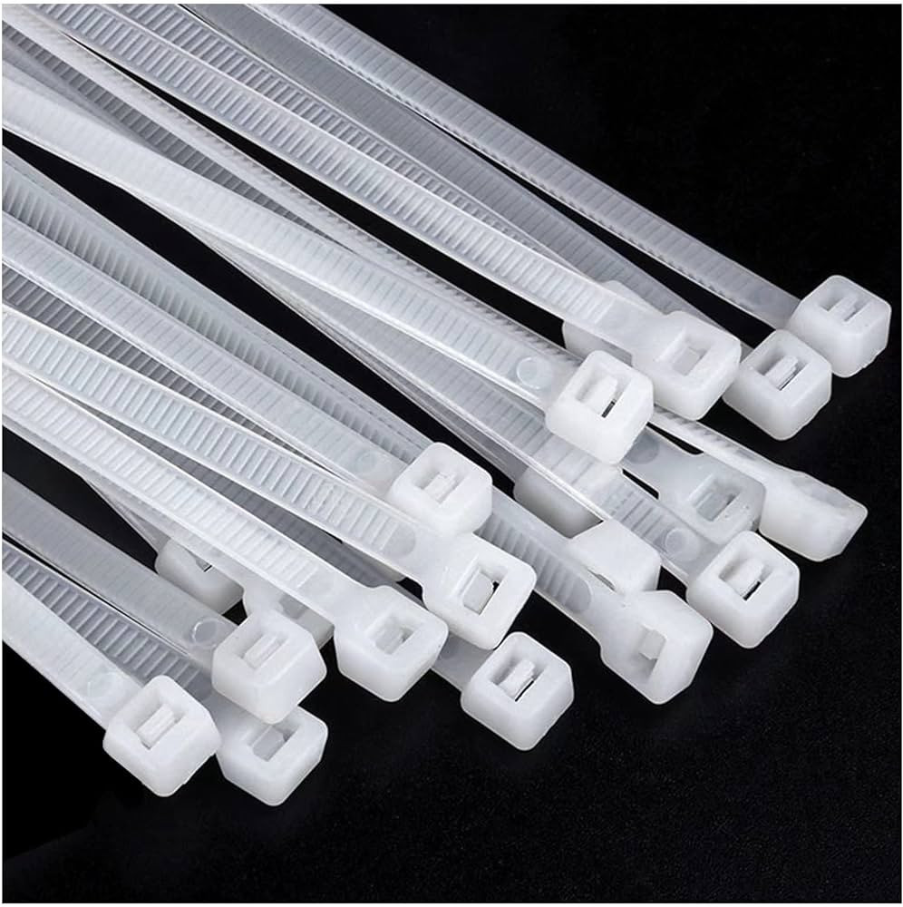 Large zip ties 24 inch white heavy duty zip ties for outdoor use 50 pcs strong extra long cable t... | Amazon (US)