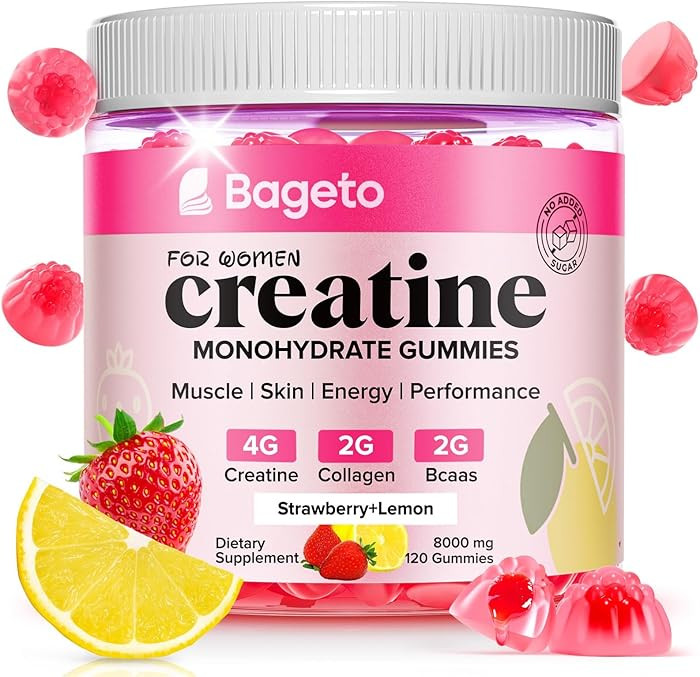 Creatine for Women, 120 Ct Sugar-Free Creatine Monohydrate Gummies with Collagen, BCAAs, Vitamin ... | Amazon (US)