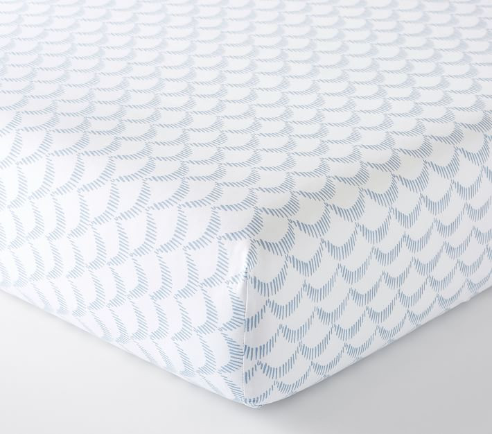 Scallop Geo Crib Fitted Sheet | Pottery Barn Kids