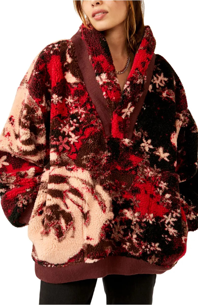 Free People Rosie Print Fleece Jacket | Nordstrom | Nordstrom