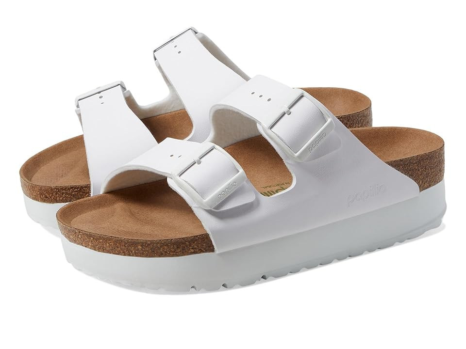 Birkenstock Papillio by Birkenstock Arizona Platform Sandal - Vegan Women's Shoes White : EU 42 (US Women's 11-11.5) Narrow | Zappos