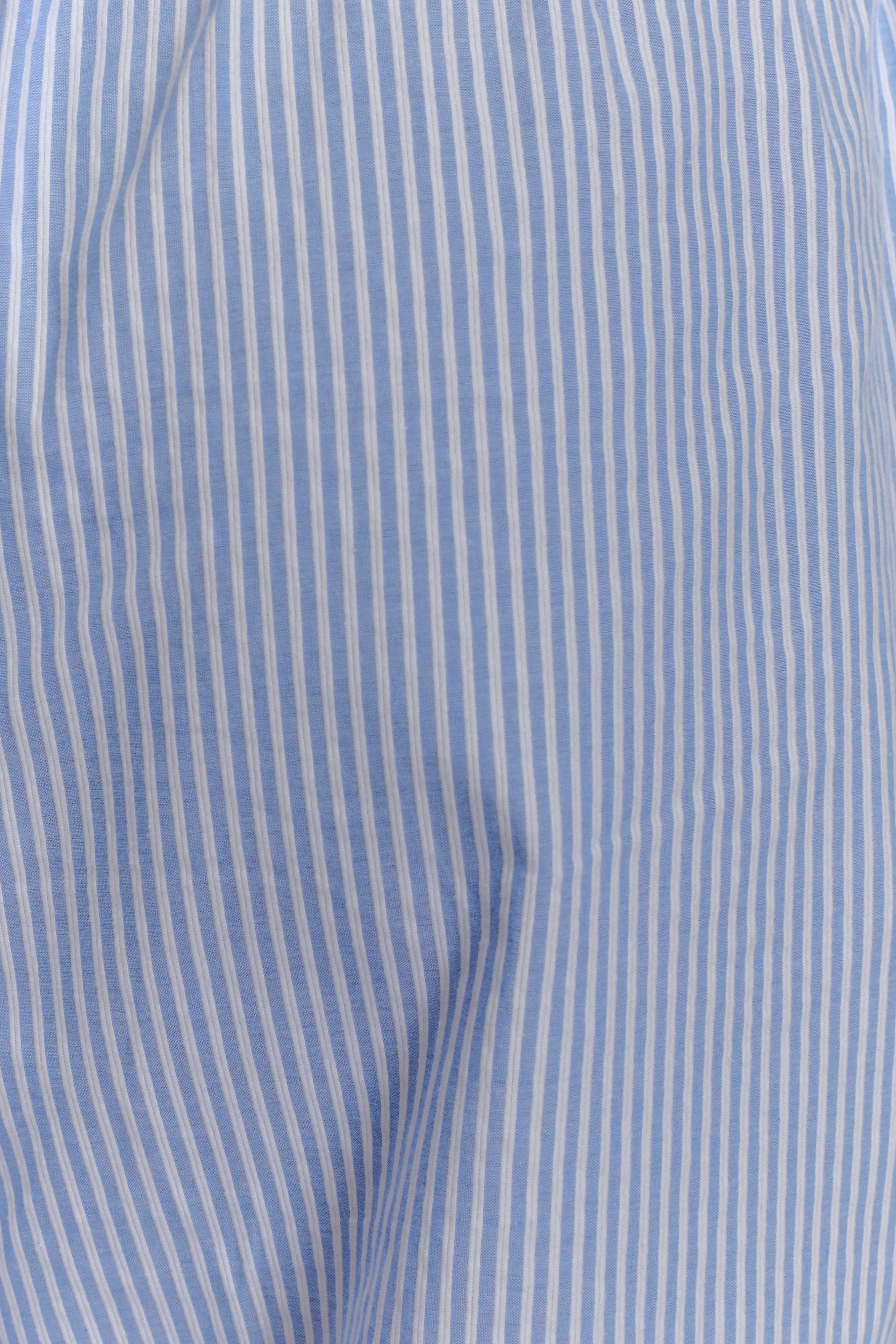 Hansen Wide Leg Pants - Blue Pinstripe | MESHKI US