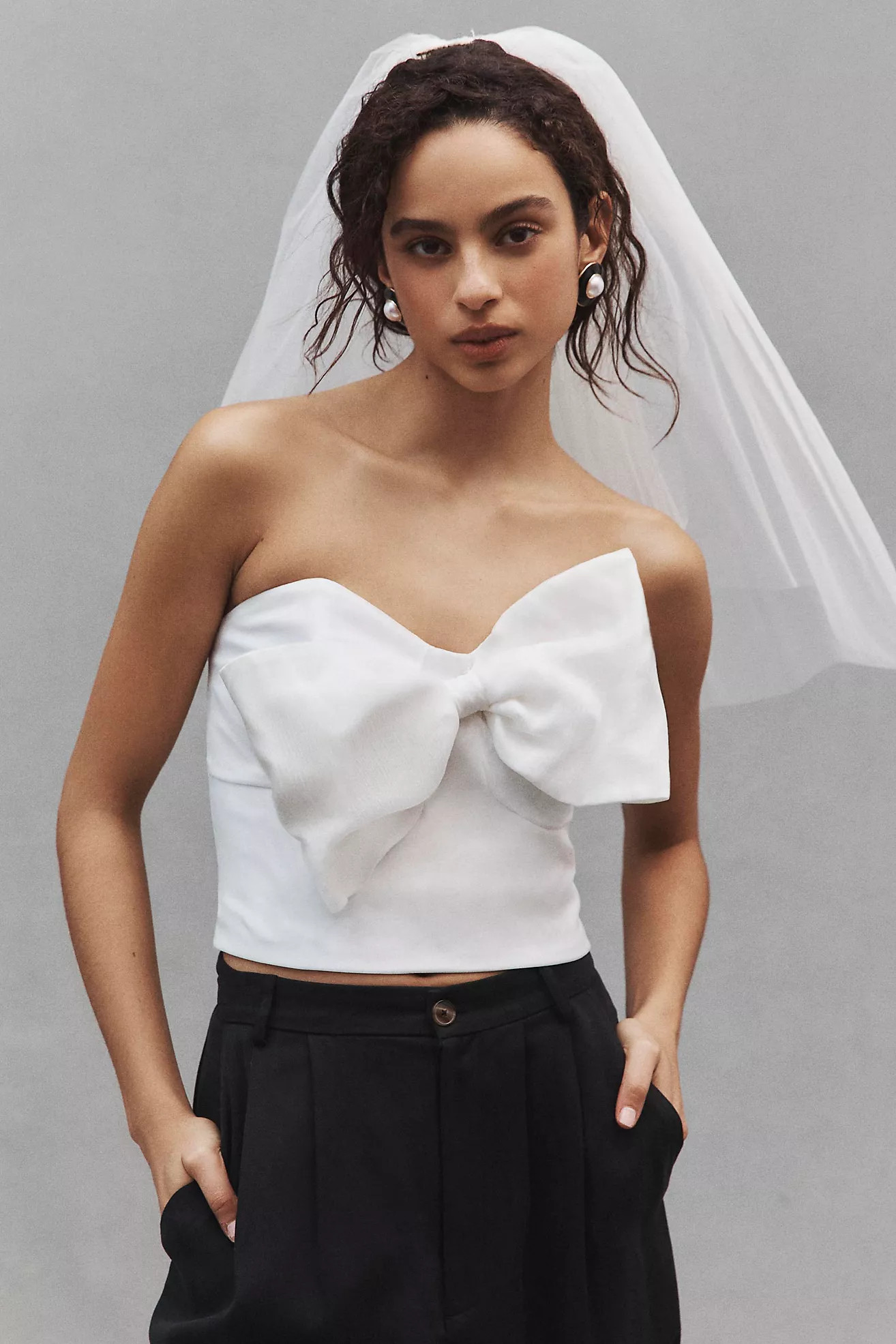 Hutch Reni Strapless Bow-Front Top | Anthropologie (US)