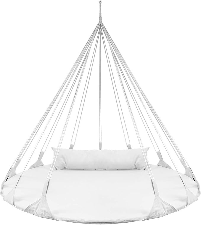 Sorbus 56" Stylish Hanging Swing Nest - Premium Cotton Double Hammock Daybed Saucer Style Lounger... | Amazon (US)