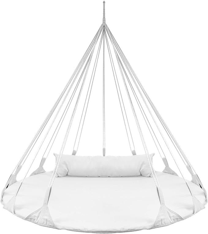 Sorbus 56" Stylish Hanging Swing Nest - Premium Cotton Double Hammock Daybed Saucer Style Lounger... | Amazon (US)