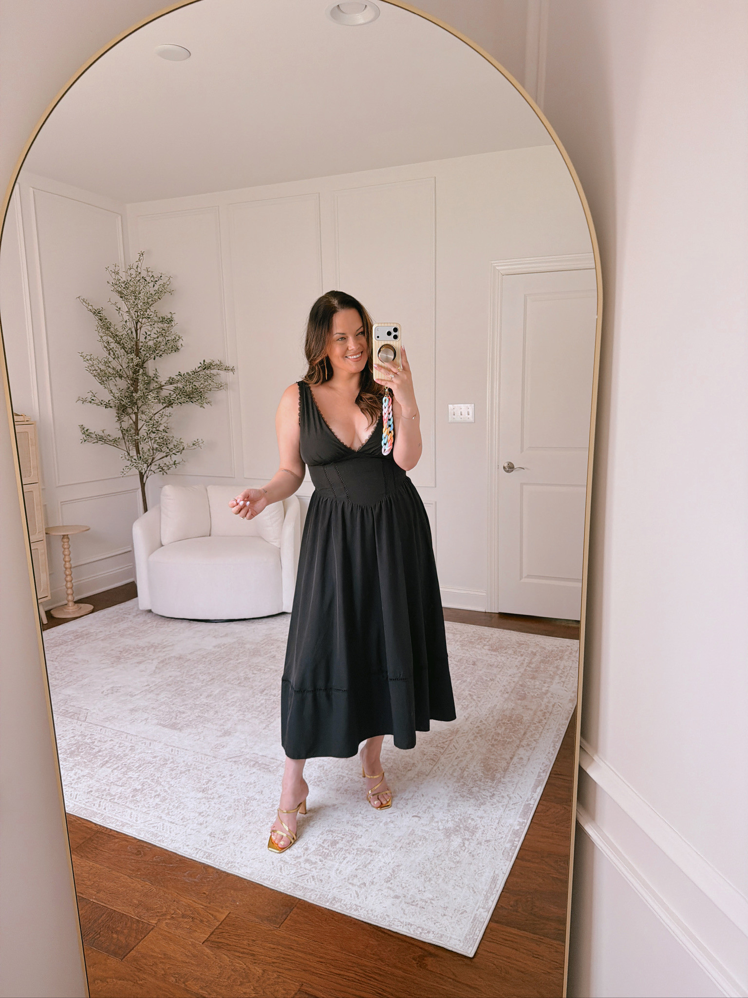 wearing an XL in the dress, size 8.5 in the heels 

 #LTKSeasonal #LTKMidsize #LTKWedding