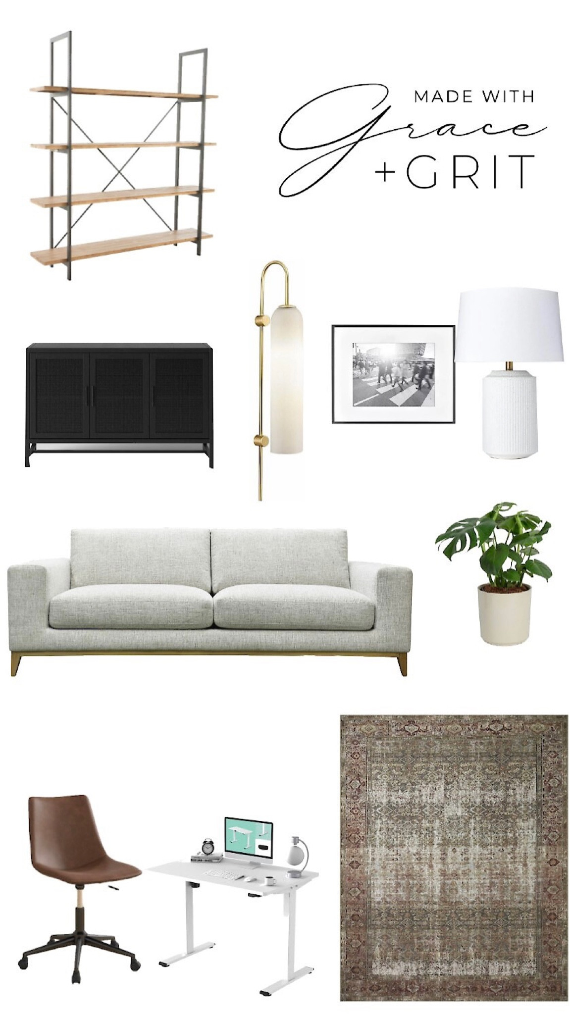 "Creating an Inspiring Workspace: Uniting Style with Functionality - A perfect blend of creativity and productivity, our office mood board brings together an Amazon rug for comfort, Target cabinets for organization, and a sleek desk for focused work. Elevate your office space with this winning combination!"

#LTKworkwear #LTKstyletip #LTKFind