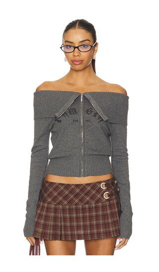 Zion Cardigan in Grey | Revolve Clothing (Global)