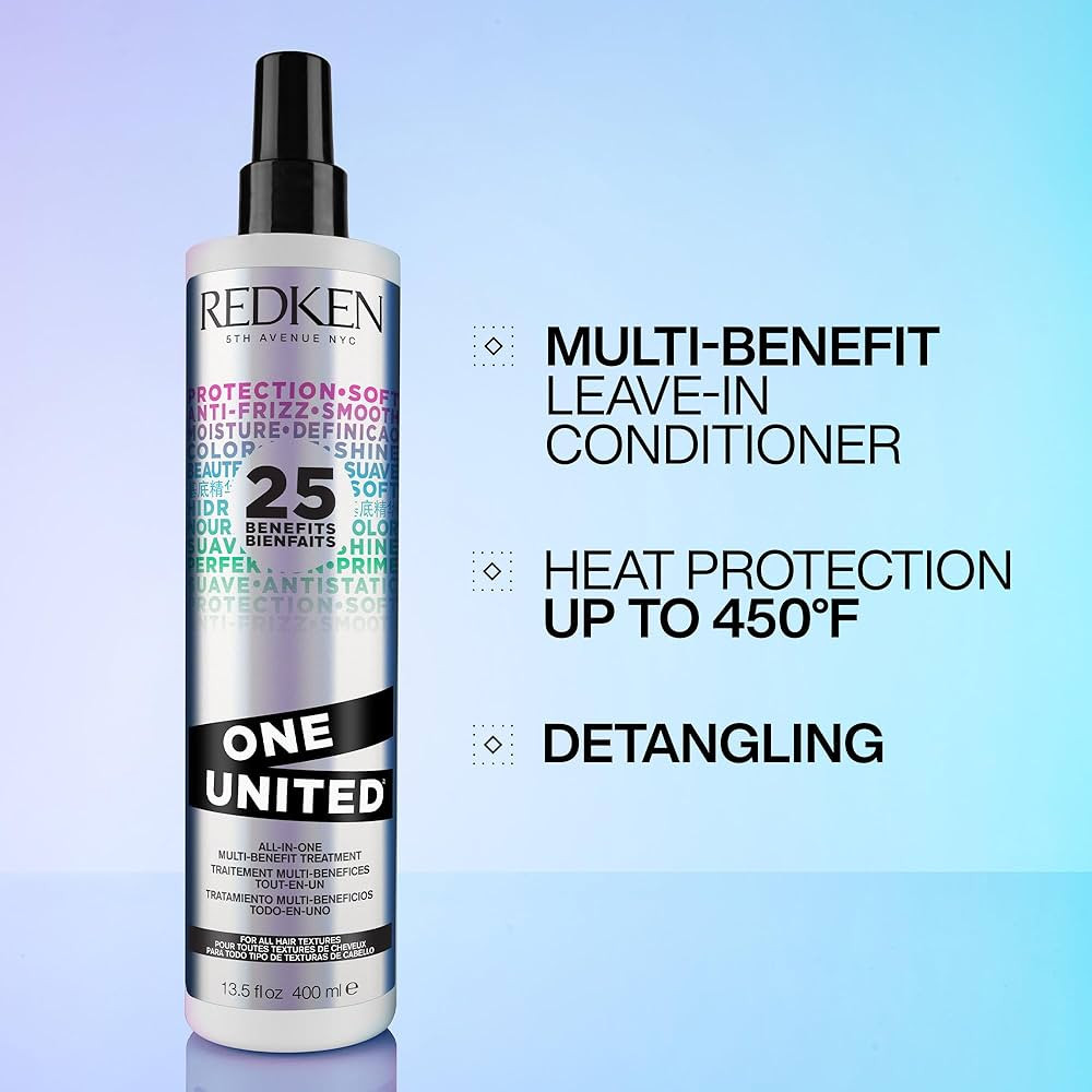 Redken One United Leave In Conditioner | Multi-Benefit Hair Treatment | Detangles, Nourishes, & S... | Amazon (US)