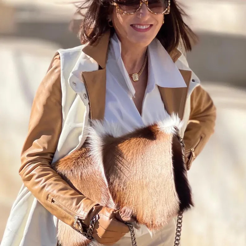 Luxury Springbok Fur Bag, Handmade Large Designer Purse, Statement Large Clutch With Chain, Perfe... | Etsy (US)