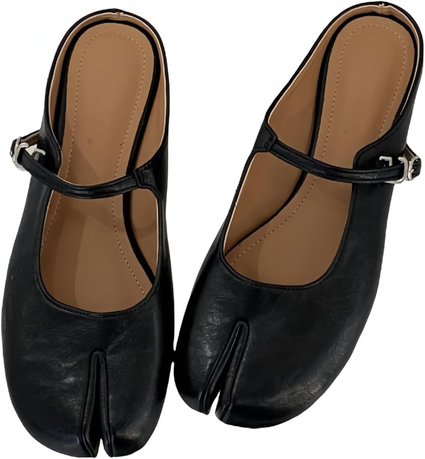 Tabi Shoes Mary Jane Mules Flats for Women Split Toe Strips Slip-On Slides Convenient Breathable ... | Amazon (US)