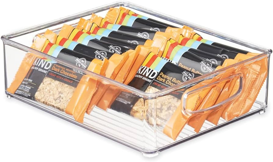iDesign Linus Plastic Storage Bin with Handles for Kitchen, Fridge, Freezer, Pantry, and Cabinet ... | Amazon (US)