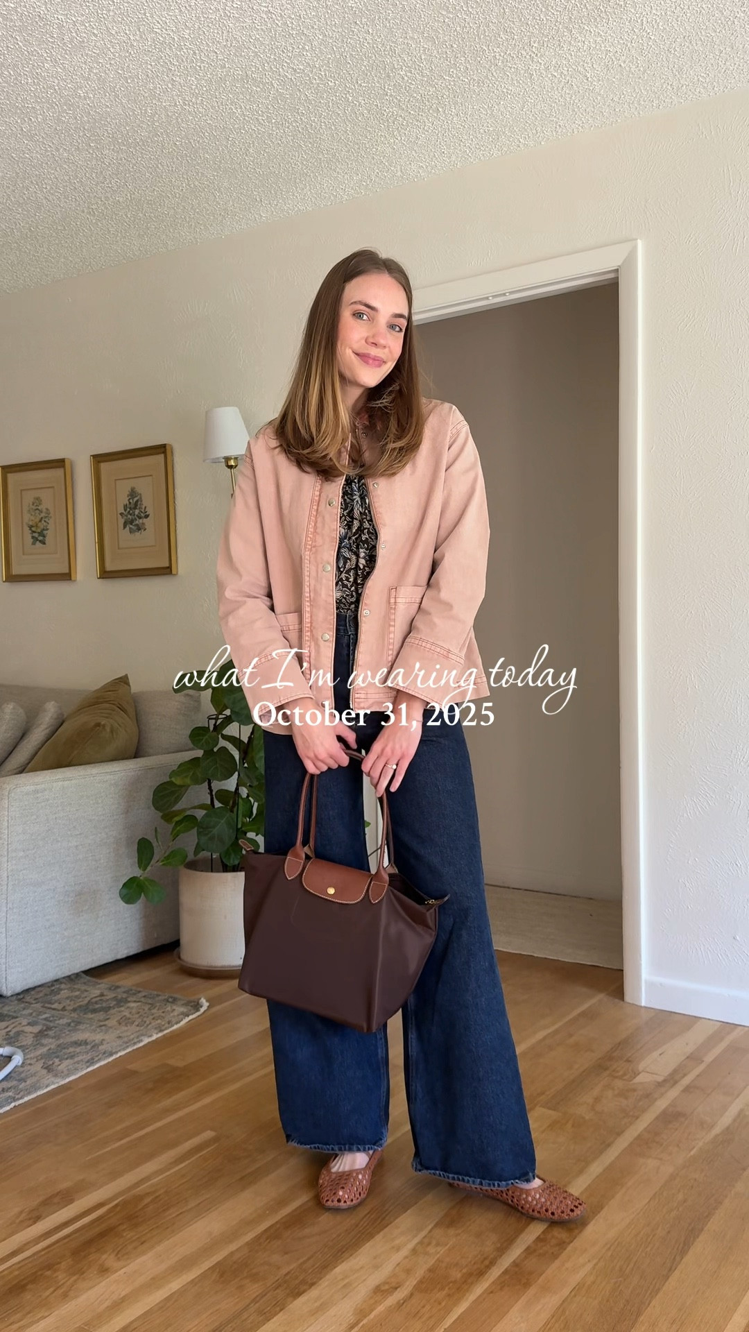 The perfect fall outfit! And I got everything on sale or heavily discounted! #barnjacket #wideleg #jeans #longchamp #tote #darkwashjeans #classic #affordablefashion 

#LTKFindsUnder50 #LTKStyleTip #LTKFindsUnder100