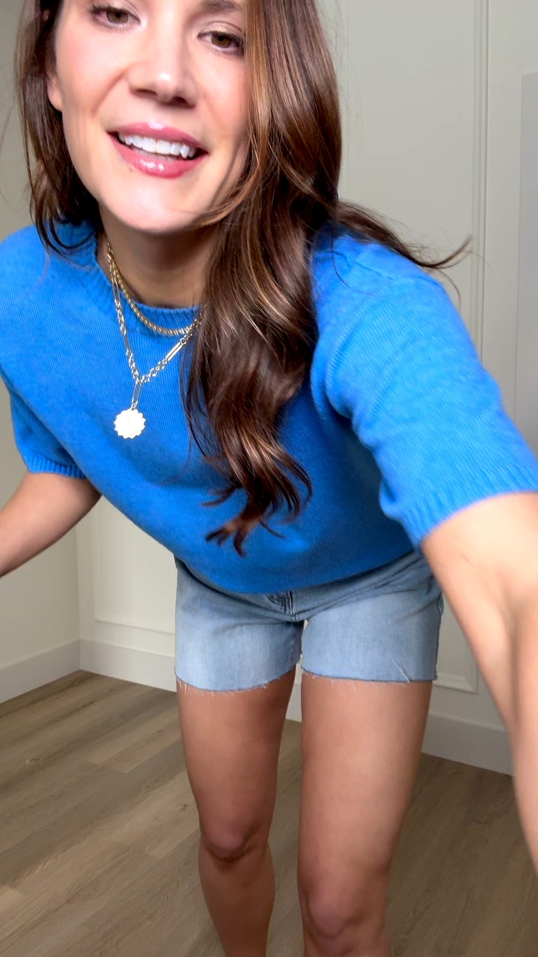 I love the color of this shirt!! The fit of it is amazing and the way it hangs. You could wear this with shorts or even trousers to work! 

Spring sweater short sleeve sweater Jean shorts gold necklace spring outfit inspo royal blue tall girl finds tall girl approved Stang and co 

#LTKTall #LTKootd #LTKSeasonal