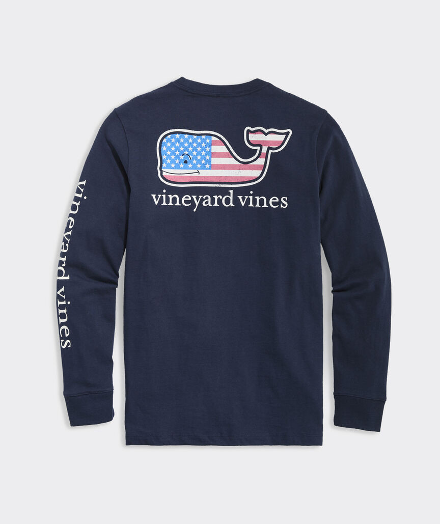Boys' Flag Whale Long-Sleeve Pocket Tee | vineyard vines