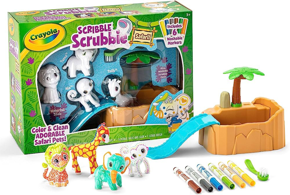 Crayola Scribble Scrubbie Safari Animals Tub Set, Toys for Girls & Boys, Gift for Kids, Age 3, 4,... | Amazon (US)