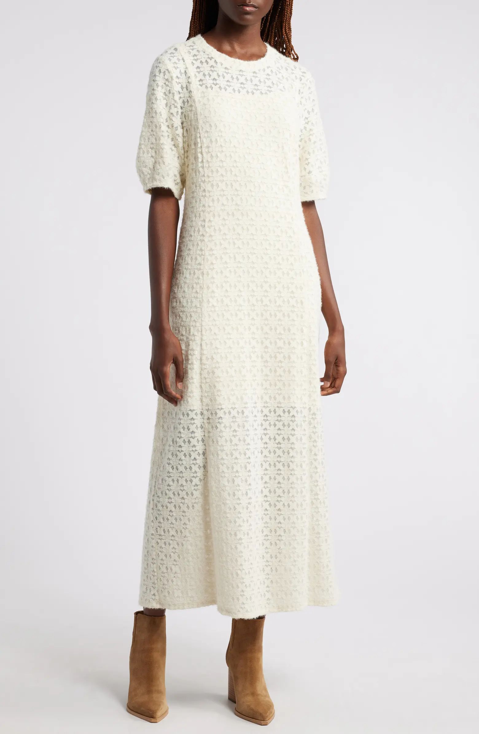 Treasure & Bond Brushed Lace Maxi Dress | Nordstrom | Nordstrom