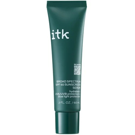 ITK Skincare Sunscreen SPF 50 Moisturizing Serum with Vitamin E & Zinc Oxide for All Skin Types 2 oz | Walmart (US)