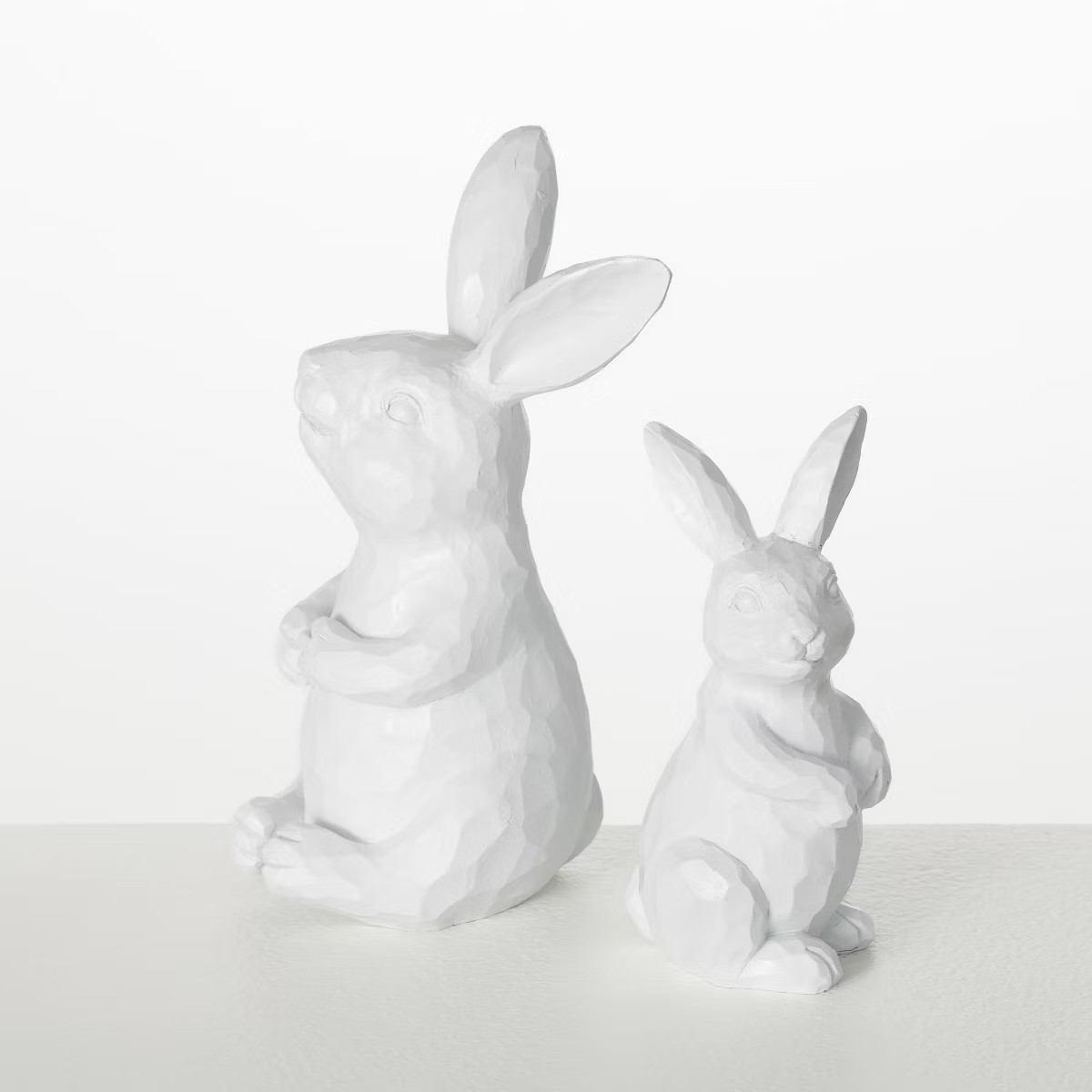 Sullivans 5" & 7" Carved White Resin Bunnies Set of 2 | Target