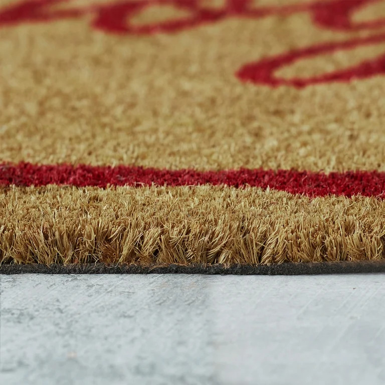 My Texas House Natural/Red Joy Bows Outdoor Coir Doormat, 30" x 48" | Walmart (US)