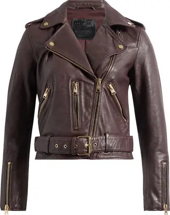 AllSaints Balfern Leather Biker Jacket | Nordstrom | Nordstrom