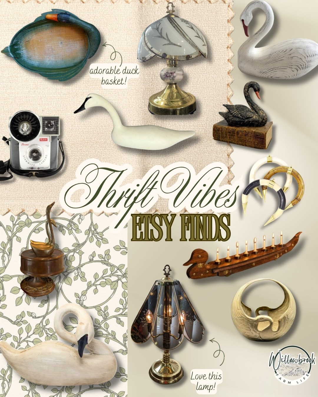 Found Etsy dupes for some of my favorite thrifted finds! Vintage cameras, vintage ducks and swans, and glass panel lamps! 

#LTKstorytime #LTKHome #LTKU