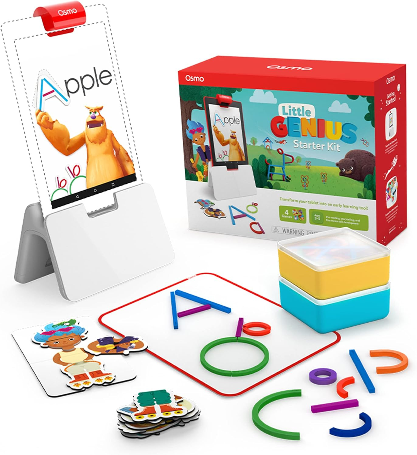 Osmo - Little Genius Starter Kit for Fire Tablet - 4 Educational Learning Games - Preschool Ages ... | Amazon (US)