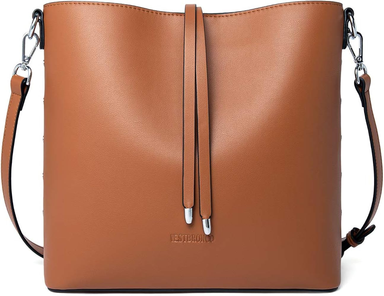 WESTBRONCO Women Handbag Leather Designer Crossbody Tote Pures Shoulder Hobo Bucket Bag for Casua... | Amazon (US)