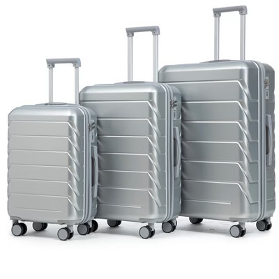 Mlmh & Kngwa 3 pcs Spinner Wheel Luggage- Silver | Target