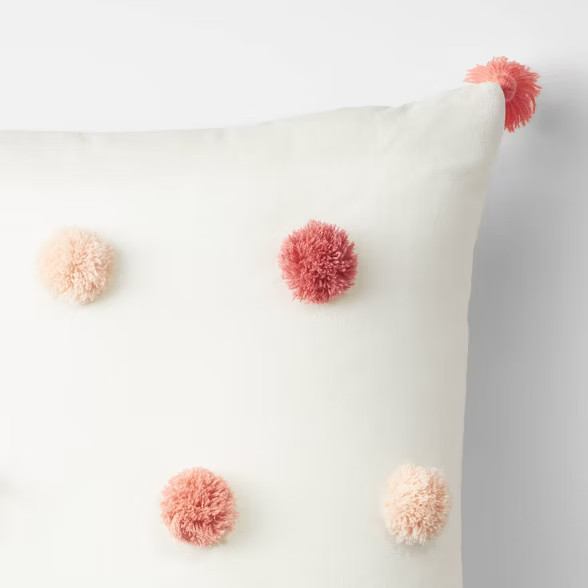 Square Tassel Throw Pillow Pink - Pillowfort™ | Target