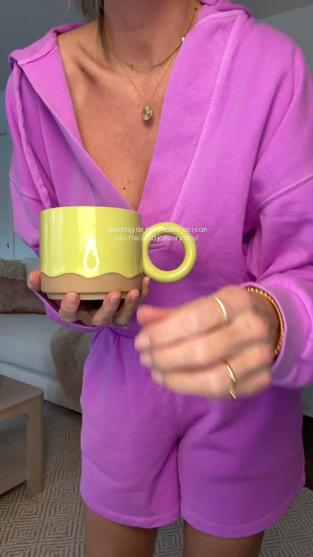 this set. in this color. i can’t get enough!! the v neck on this hoodie has my heart. THIS is how low we’re gonna go if we’re casual. it’s add a like something extra! 😉 

and the hoodie is long - i just tucked it. sooooo, it’s also works with leggings + biker shorts too if you like your tush covered. 🍑 

shorts are fab. not too long. not too short. a little loose. love ‘em! 

wearing small in the shorts and medium in the tunic. 


spring break outfit. travel outfit. colorful style. lounge set. comfy outfit. 

#LTKgrwm #LTKootd #LTKOver40