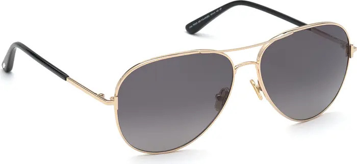 Clark 59mm Polarized Aviator Sunglasses | Nordstrom
