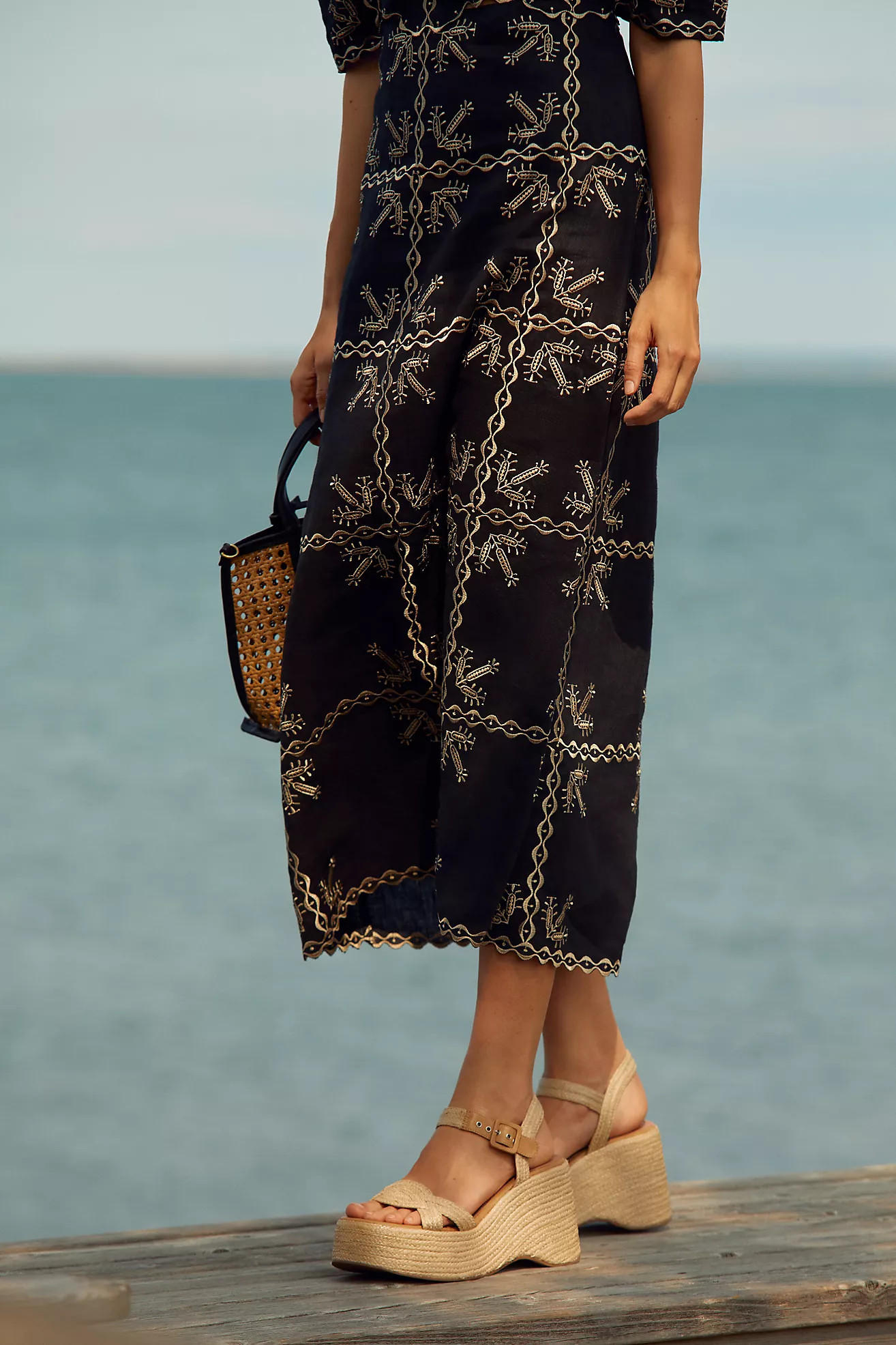 Vicenza Raffia Platform Heels | Anthropologie (US)