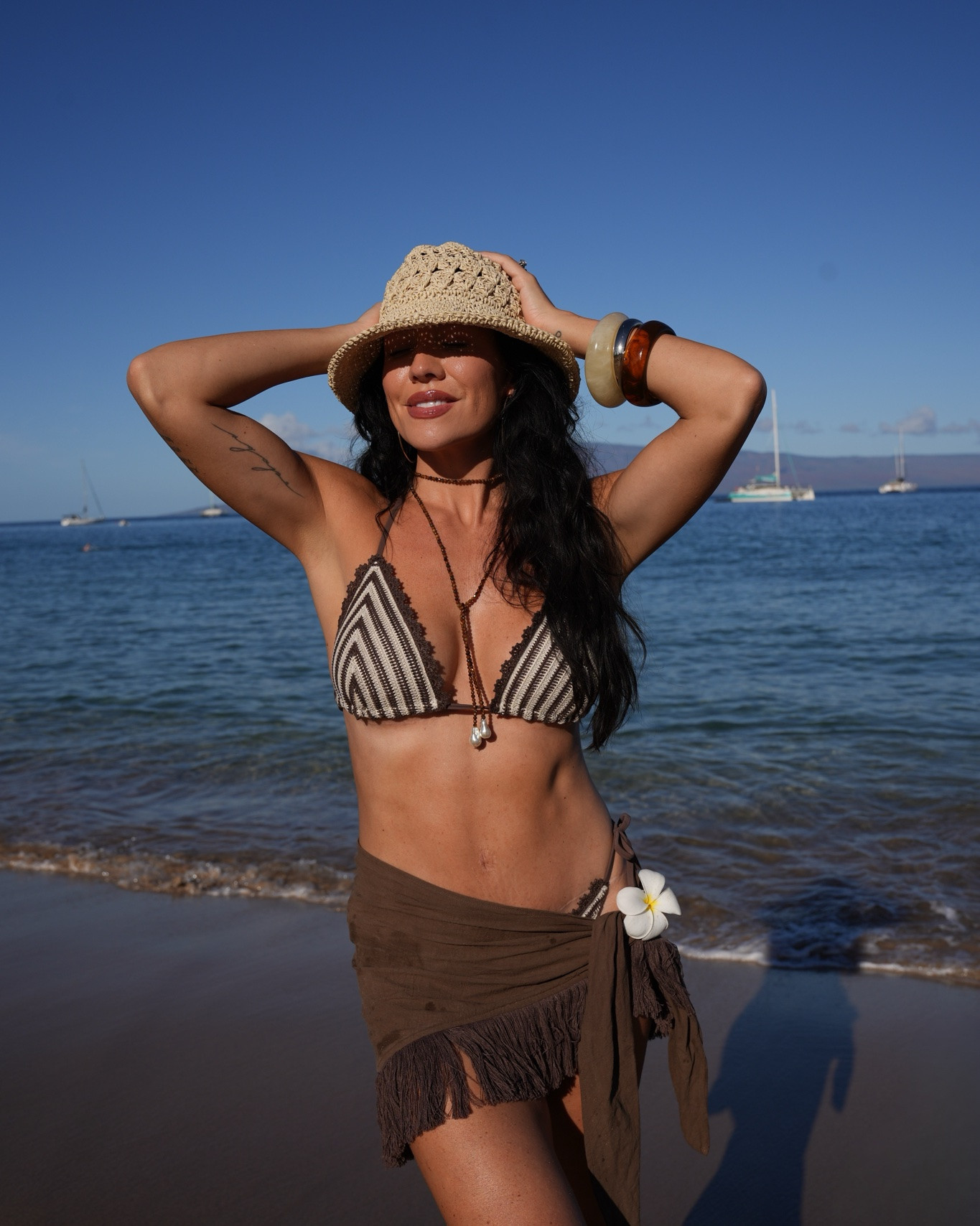 My favorite bikini look from Hawaii! @abercrombie crochet bikini in size small 
Fringe coverup 
@Zara sunhot

#LTKootd #LTKgrwm #LTKdayinmylife