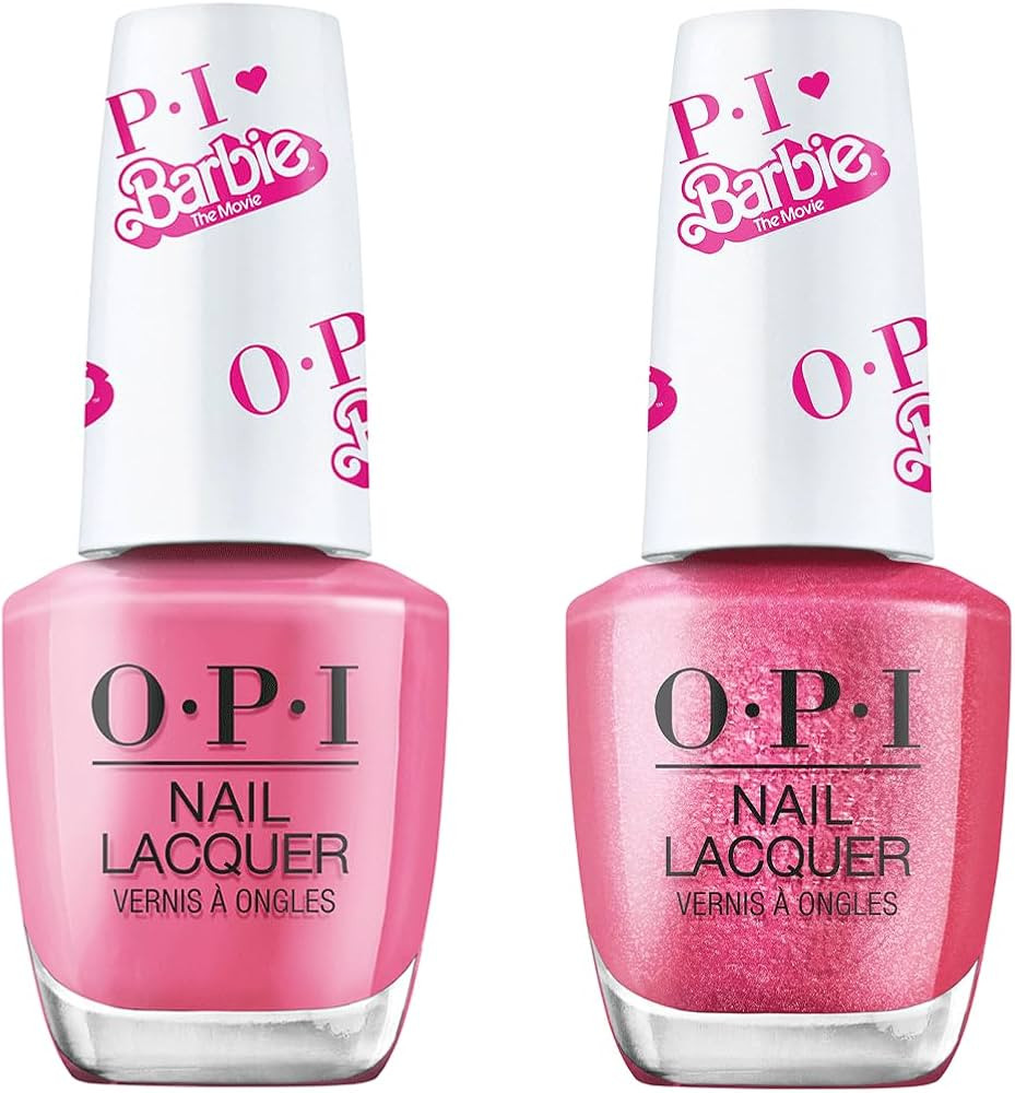 OPI Nail Lacquer, OPIxBarbie Limited Edition Collection, Hi Barbie! & Welcome to Barbie Land, 0.5... | Amazon (US)