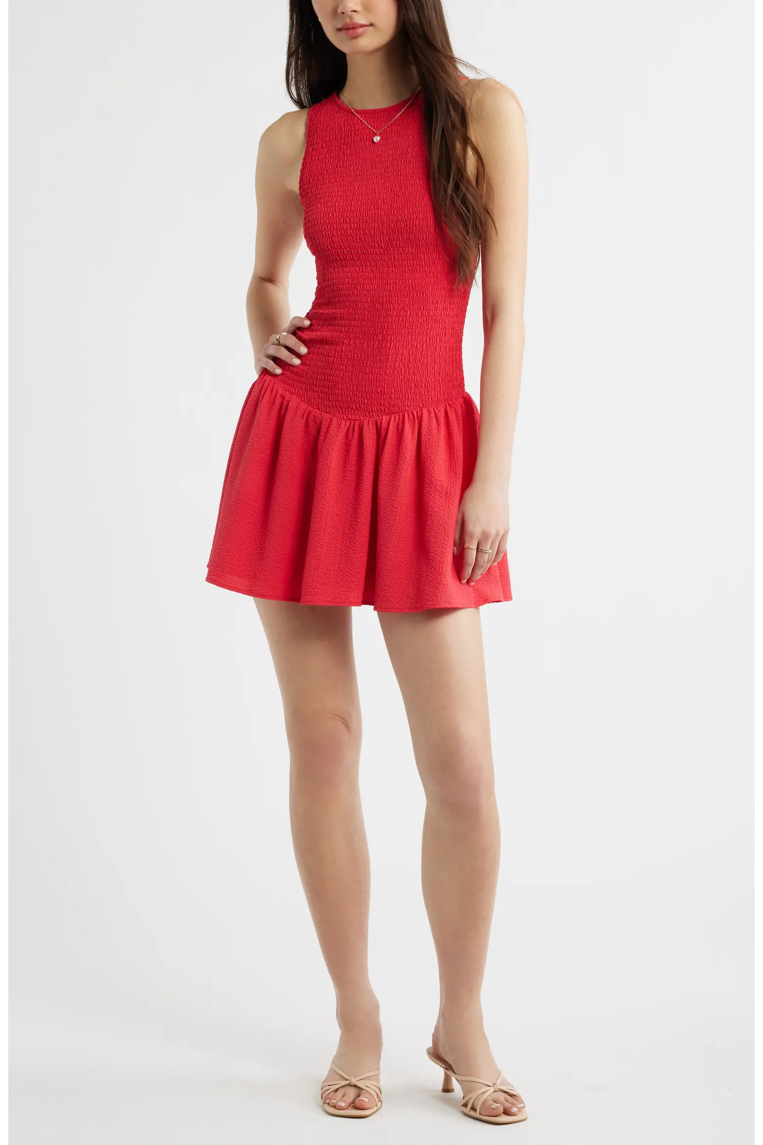 BP. Smocked Drop Waist Minidress (Women) | Nordstrom | Nordstrom