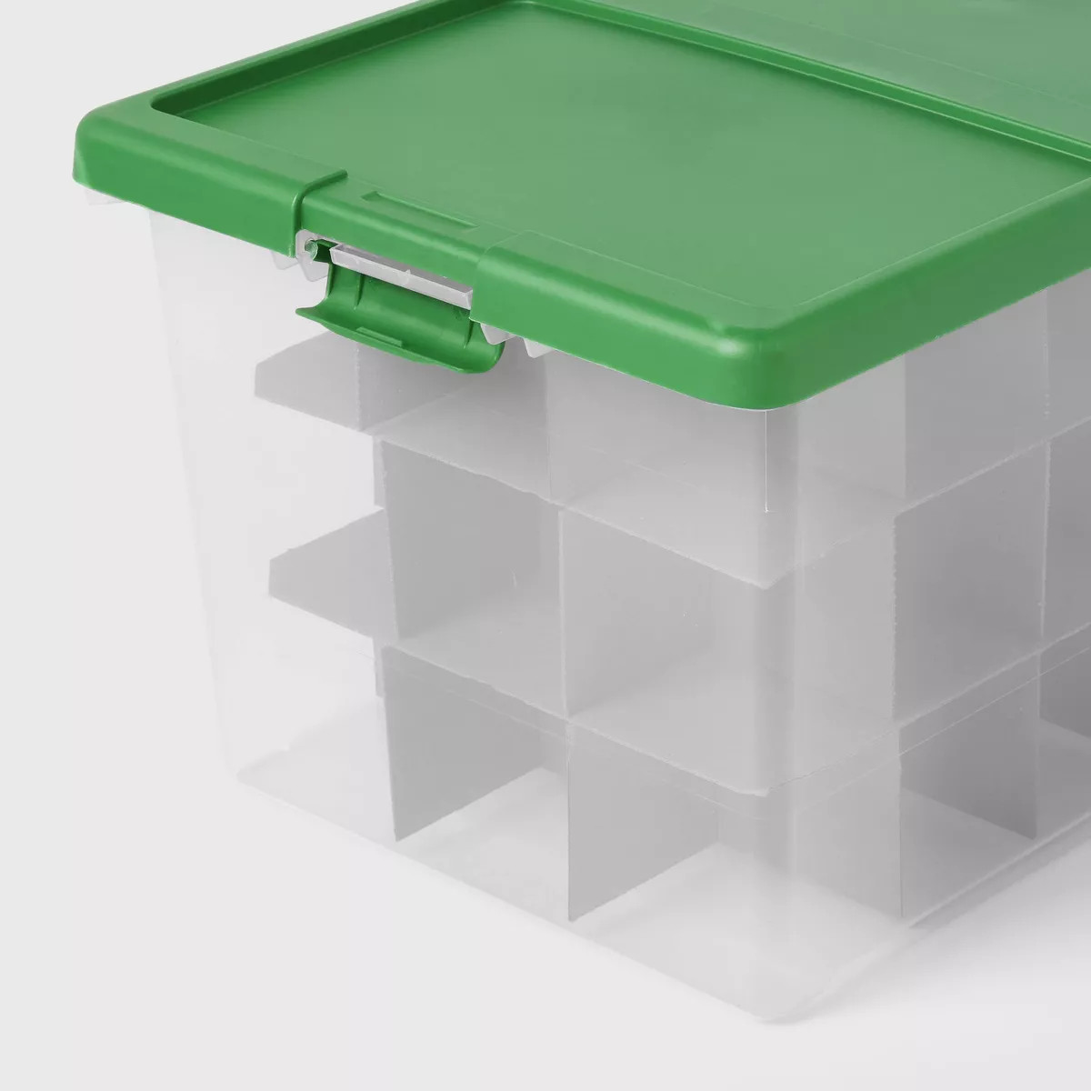 Latching Clear Ornament Storage Box - Green Lid - Brightroom™ | Target