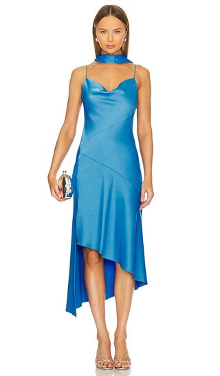 Alice + Olivia Harmony Dress in Blue. - size 10 | Revolve Clothing (Global)