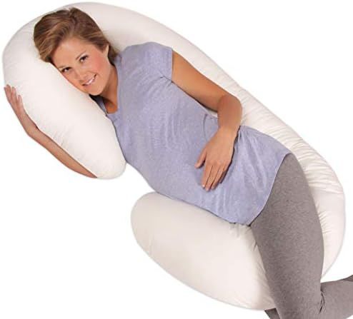 Leachco Snoogle Original Maternity/Pregnancy Total Body Pillow, Ivory 60 Inch | Amazon (US)