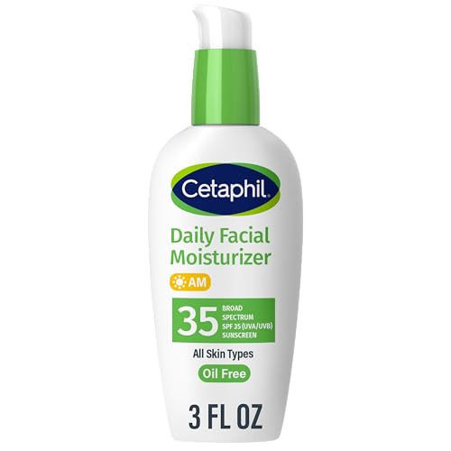 Cetaphil Face Moisturizer, Daily Oil Free Facial Moisturizer with SPF 35, For Dry or Oily Combination Sensitive Skin, Fragrance Free Face Lotion | Amazon (US)
