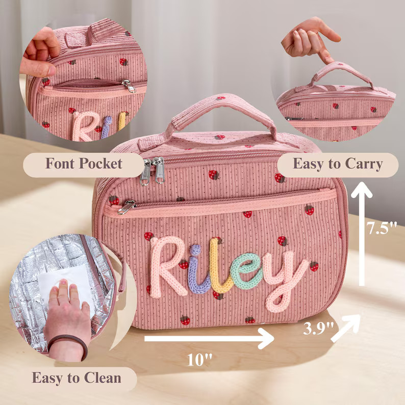 Custom Handmade Backpack and Lunchbag, Back to School Kit, Personalized Back to School Gift - Ets... | Etsy (US)