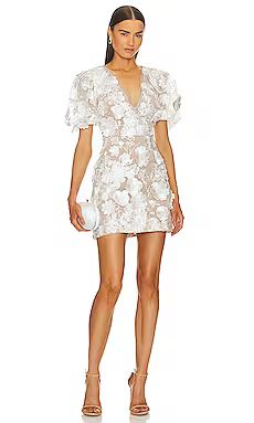 ELLIATT Zayla Mini Dress in Ivory & Nude from Revolve.com | Revolve Clothing (Global)