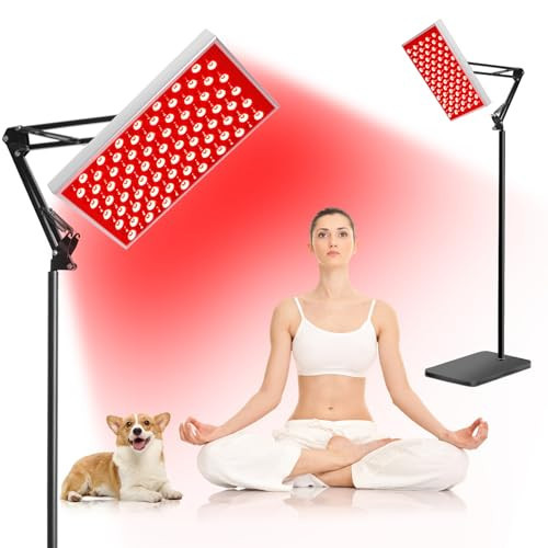 Red Light Therapy for Body Face, Infrared Light Therapy with Stand, Red Lights Therapy Lamp Panel, LED 660nm 850nm Near Infrared Redlight Therapy Device for Full Body Skin Home | Amazon (US)